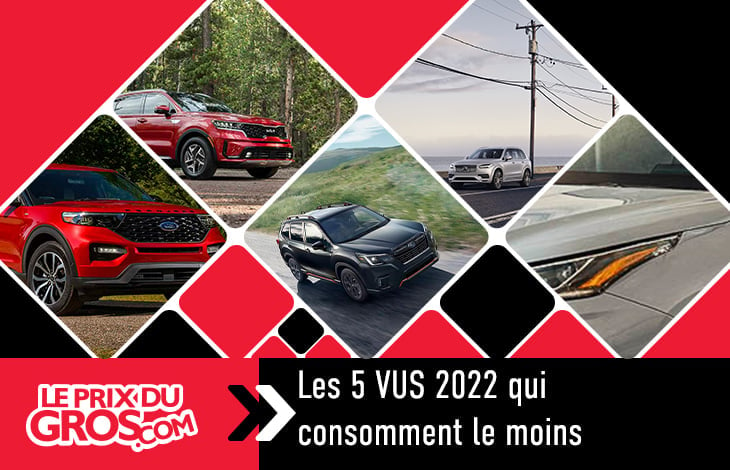 Les 5 VUS 2022 qui consomment le moins