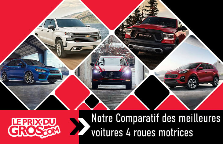 Notre Comparatif des meilleures voitures 4 roues motrices