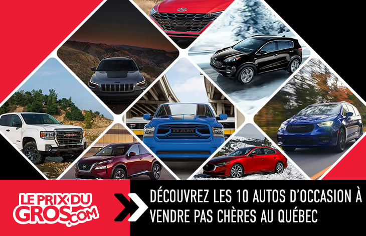 Découvrez les 10 autos d’occasion à vendre pas chères au Québec