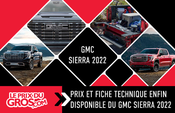 Prix et fiche technique enfin disponible du GMC Sierra 2022