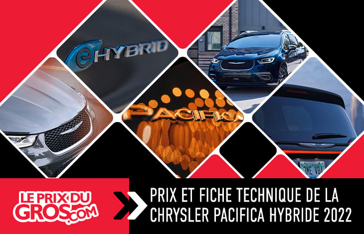 Prix et fiche technique de la Chrysler Pacifica hybride 2022