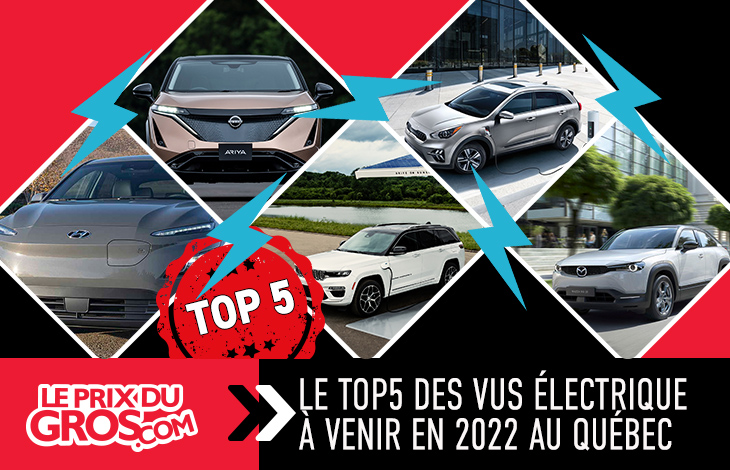 Le Top5 des VUS électrique à venir en 2022 au Québec