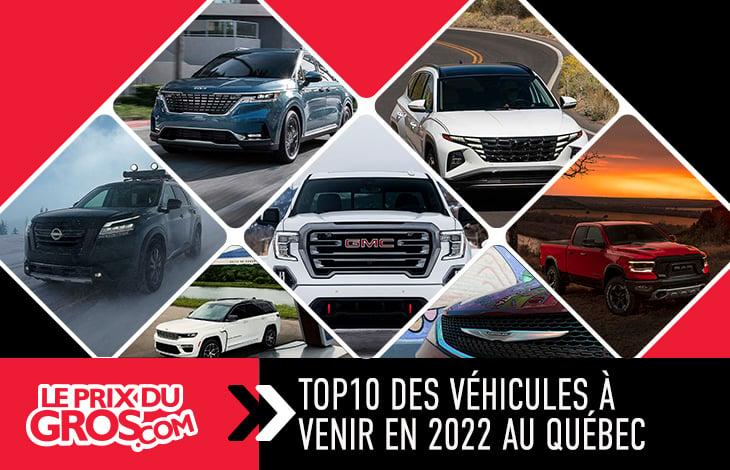 Top10 des véhicules à venir en 2022 au Québec