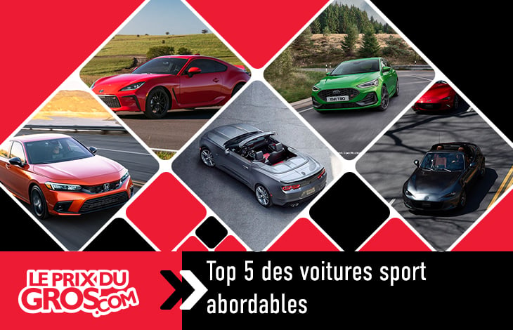 Top 5 des voitures sport abordables