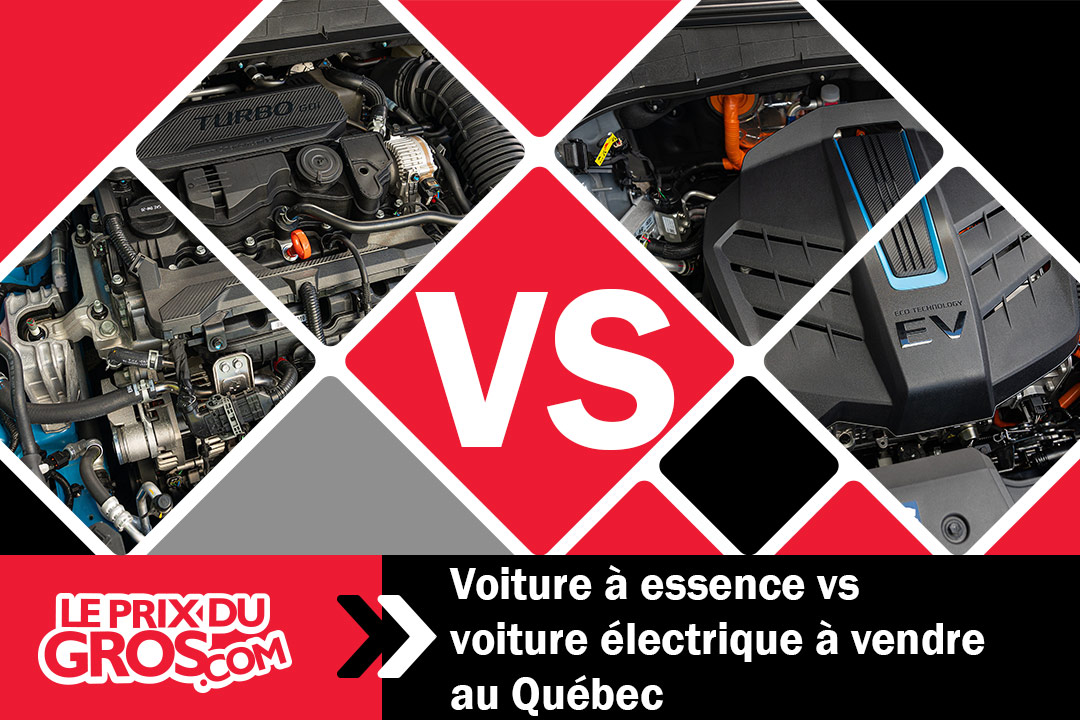 Voiture à essence vs voiture électrique à vendre au Québec