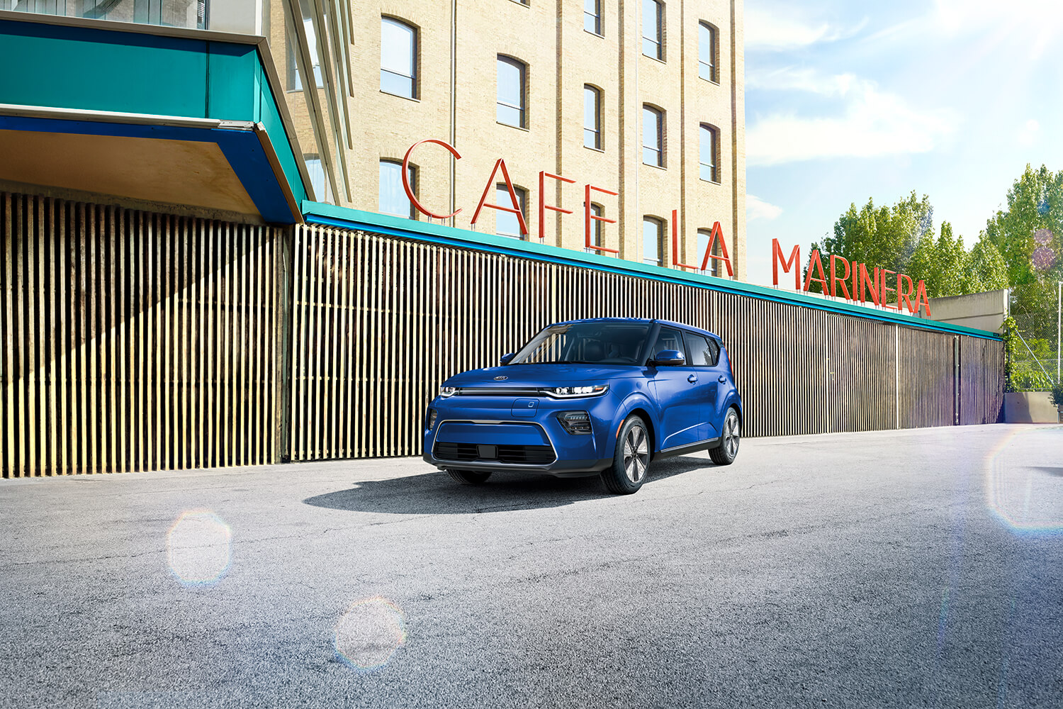 vue trois quart avant du Kia Soul EV 2021
