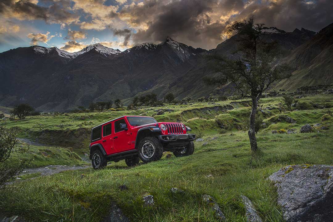 vue trois quart avant du Jeep Wrangler 2022