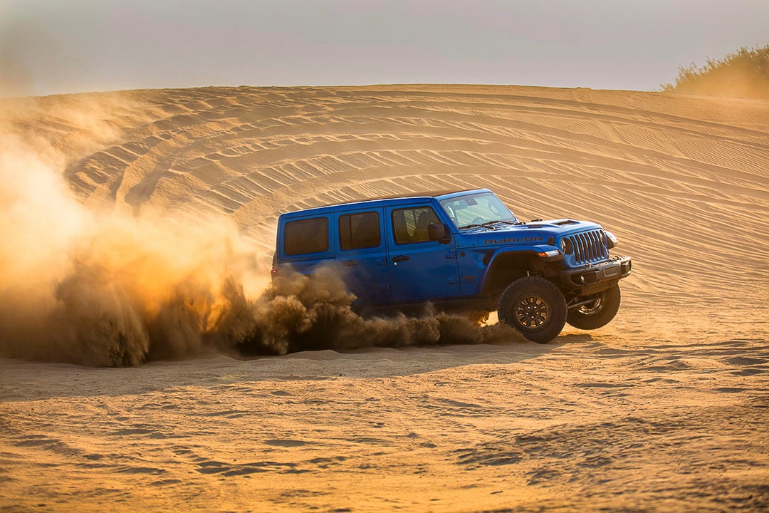 vue latérale du Jeep Wrangler 2022