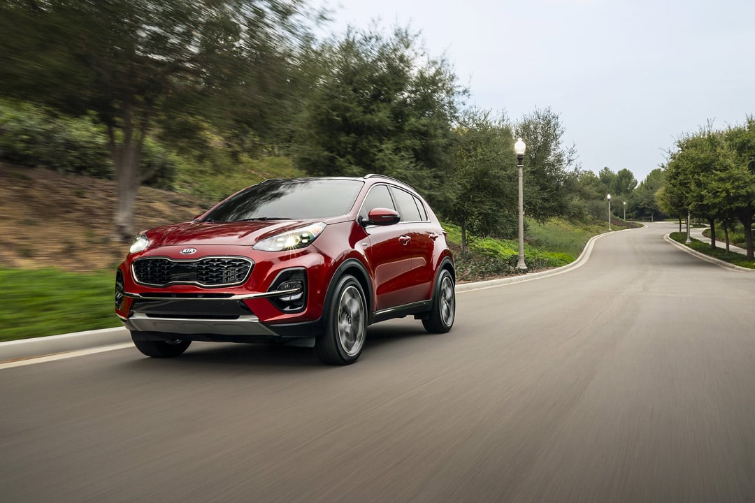 vue trois quart avant du Kia Sportage 2020