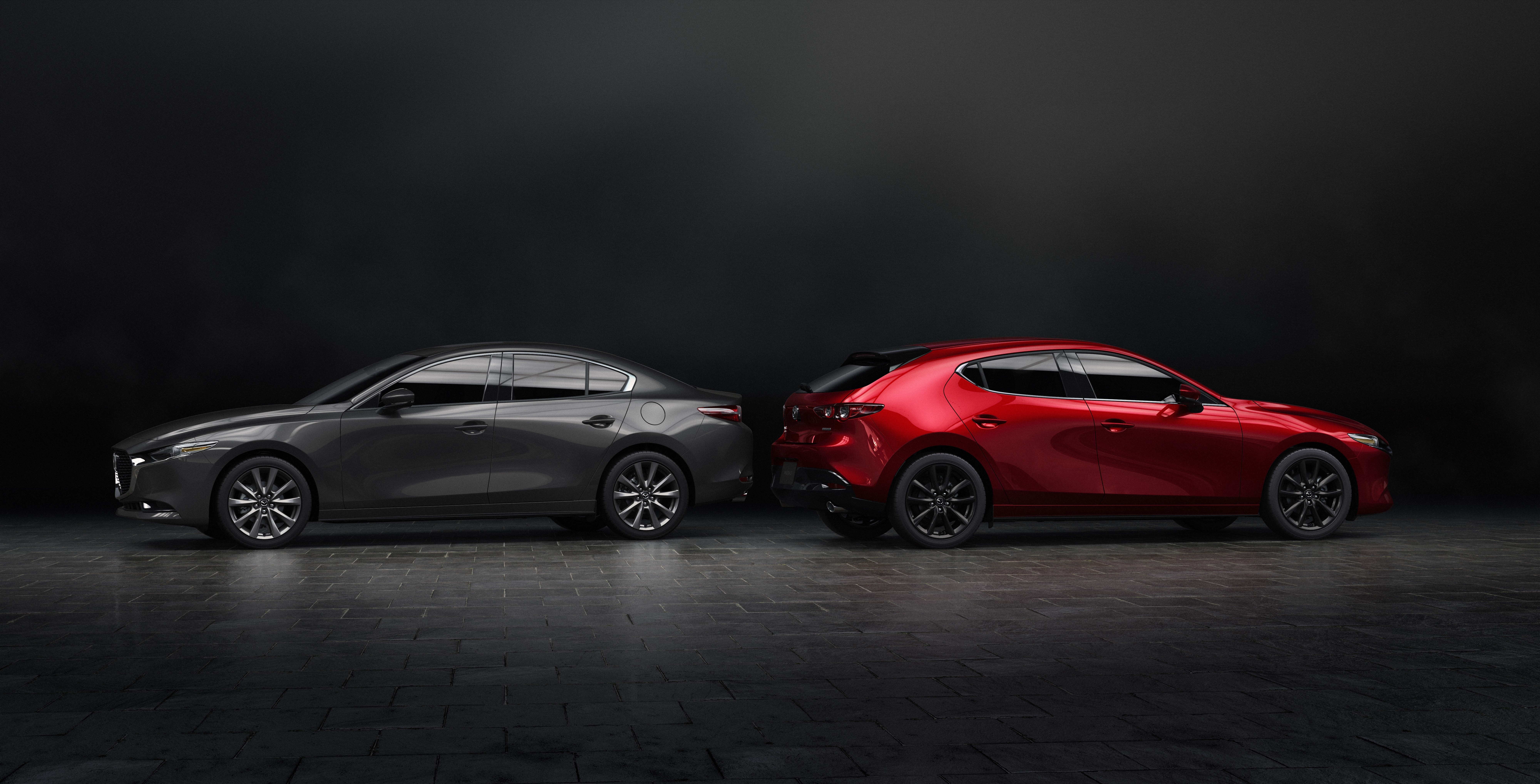 Mazda Mazda3 berline et hatchback 2019 côte-à-côte